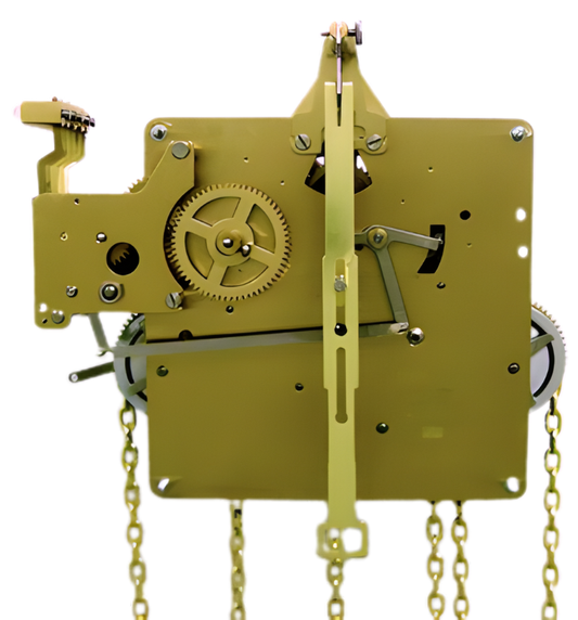 Hermle 451-030 HS mechanical grandfather clock movement with Westminster chime and 33.2 mm hand shaft