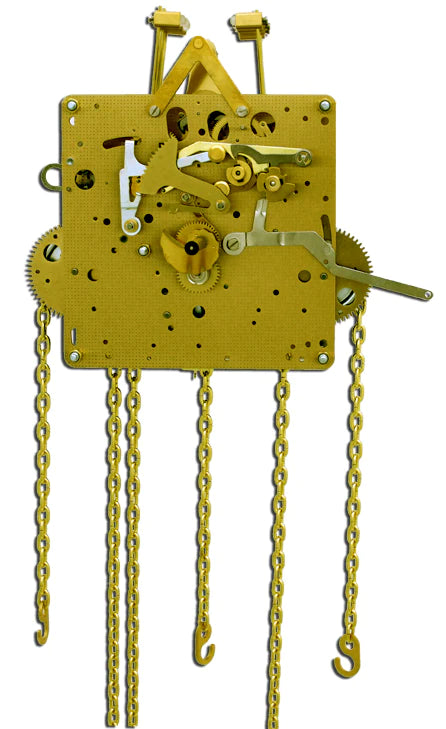 Hermle 451-050 mechanical grandfather floor clock movement with Westminster chime and chains