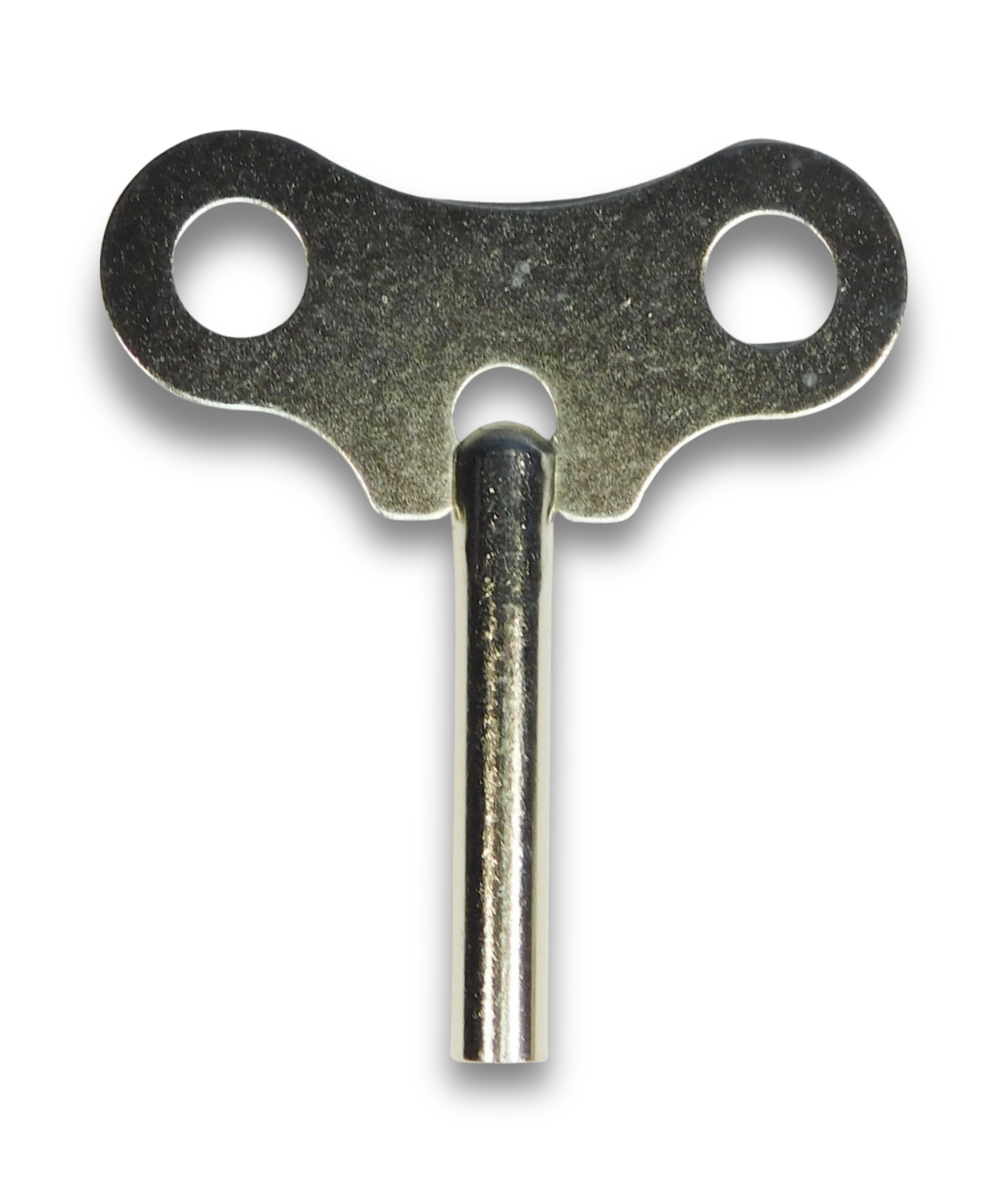 Hermle size 8 clock winding key crank with chrome finish, 4.1 mm opening, compatible with Howard Miller and Ridgeway clocks