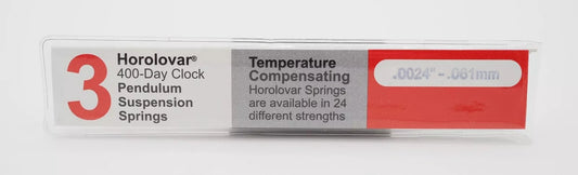 Horolovar .0024 inch suspension springs for anniversary 400-day clocks 3 pack