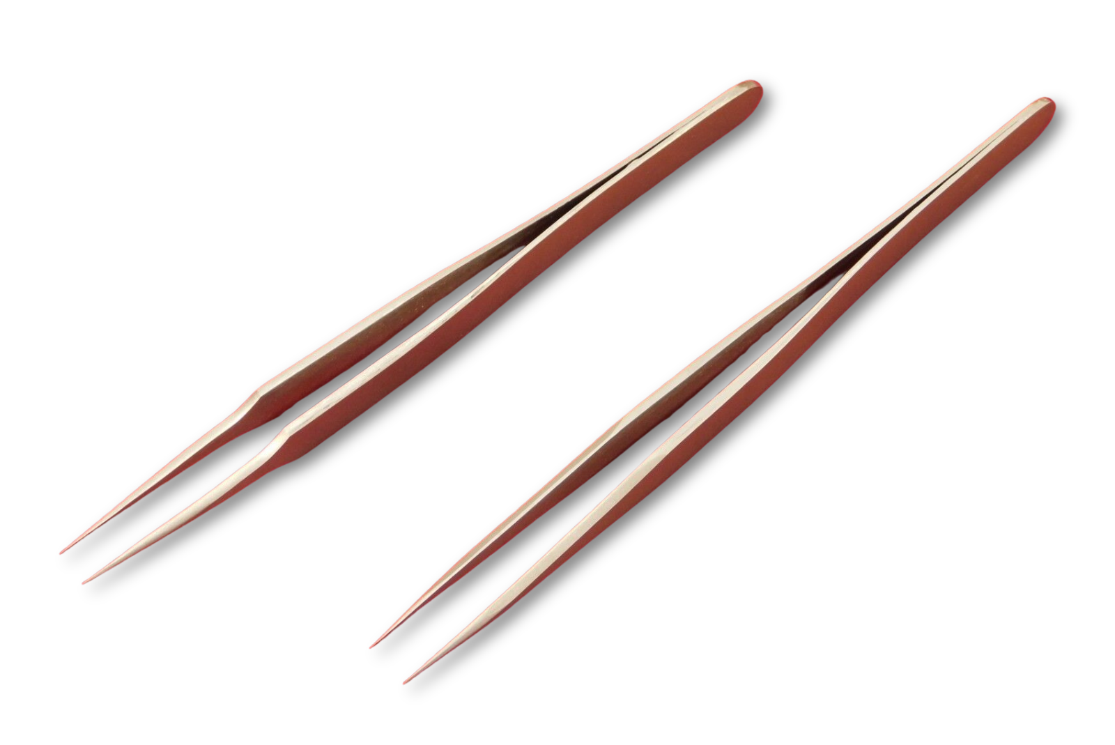 set of 2 titanium watchmaker tweezers styles #3 and #5 non-magnetic ultra fine tips