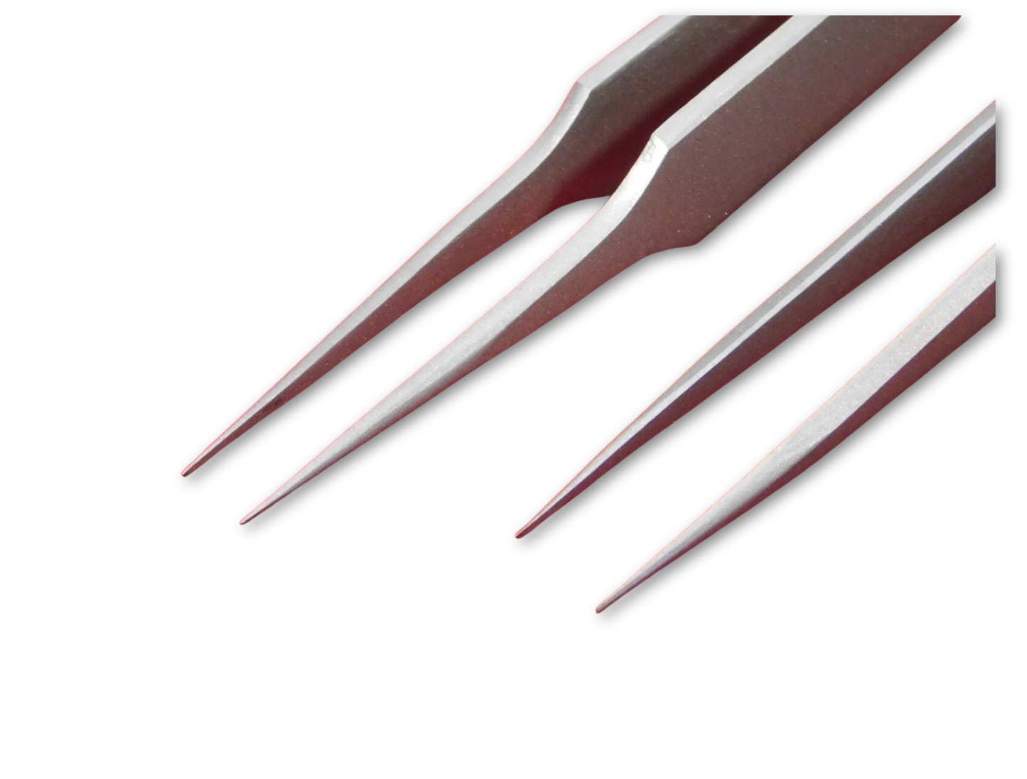 set of 2 titanium watchmaker tweezers styles #3 and #5 non-magnetic ultra fine tips