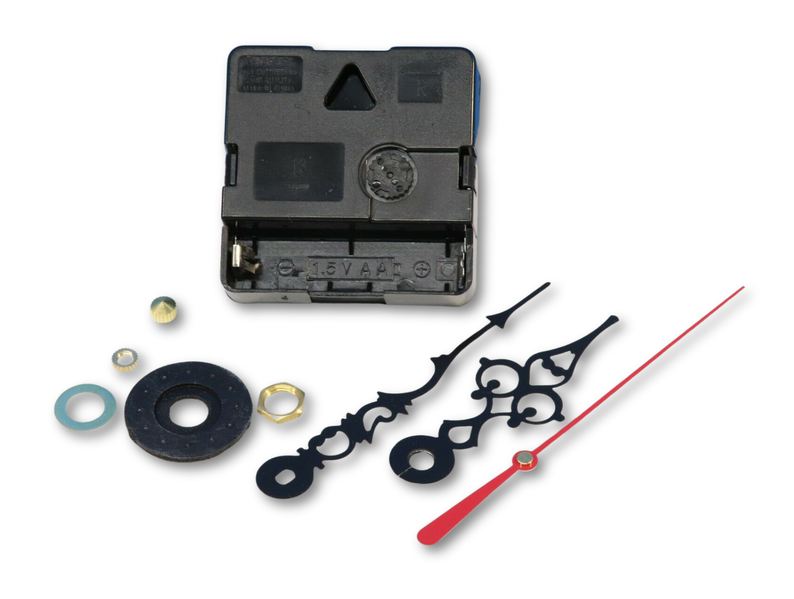 Quartex reverse running quartz clock movement with serpentine hands for backwards clocks