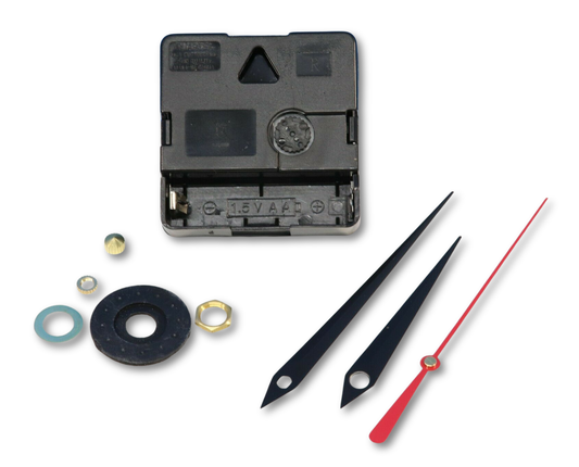 Quartex reverse running quartz clock movement with sword-style hands for 1/4-inch clock dials