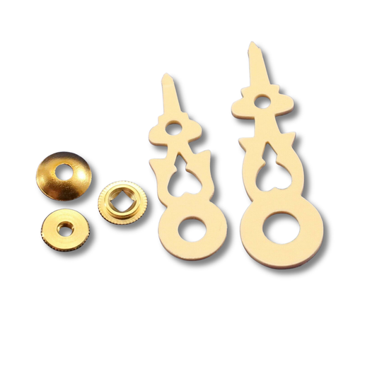 Cream cuckoo clock hands for Regula movement 70mm dial