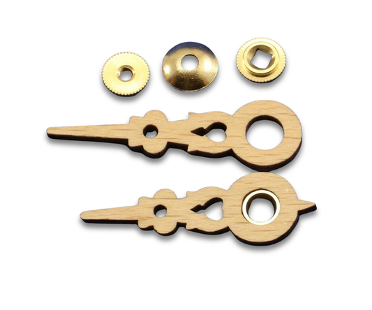 Solid Wood Cuckoo Clock Hands for Regula Movement – Fits 70mm (2 3/4") Dial