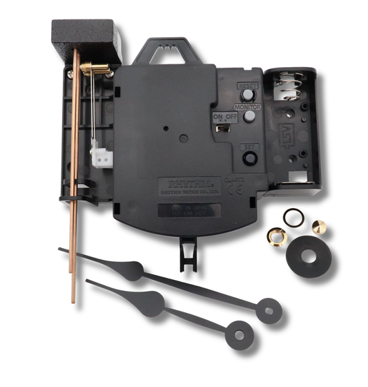 Rhythm quartz mechanical bim bam strike pendulum clock movement with spade hands