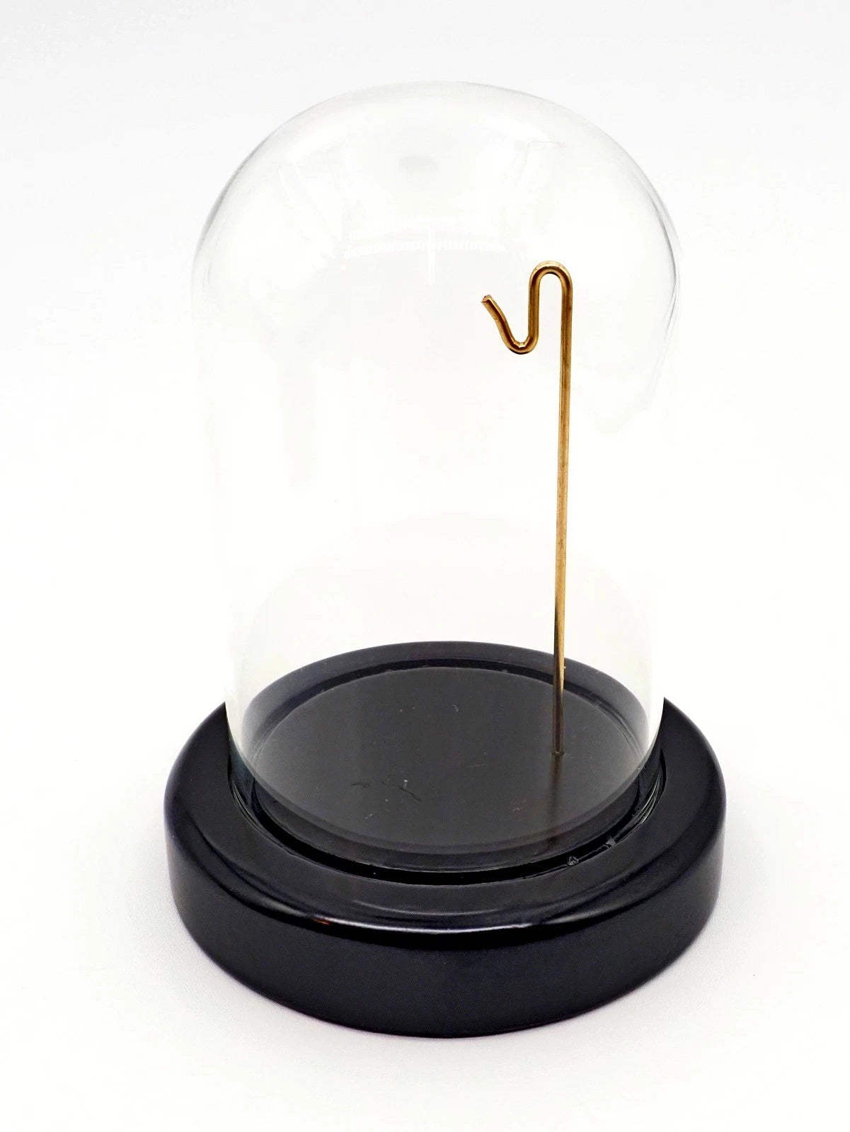 Pocket Watch Display Dome -  Black Wood Base – 3" x 4"