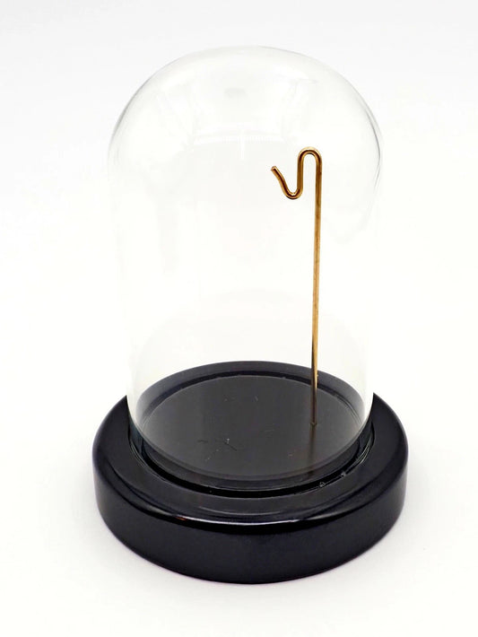 Pocket Watch Display Dome -  Black Wood Base – 3" x 4"