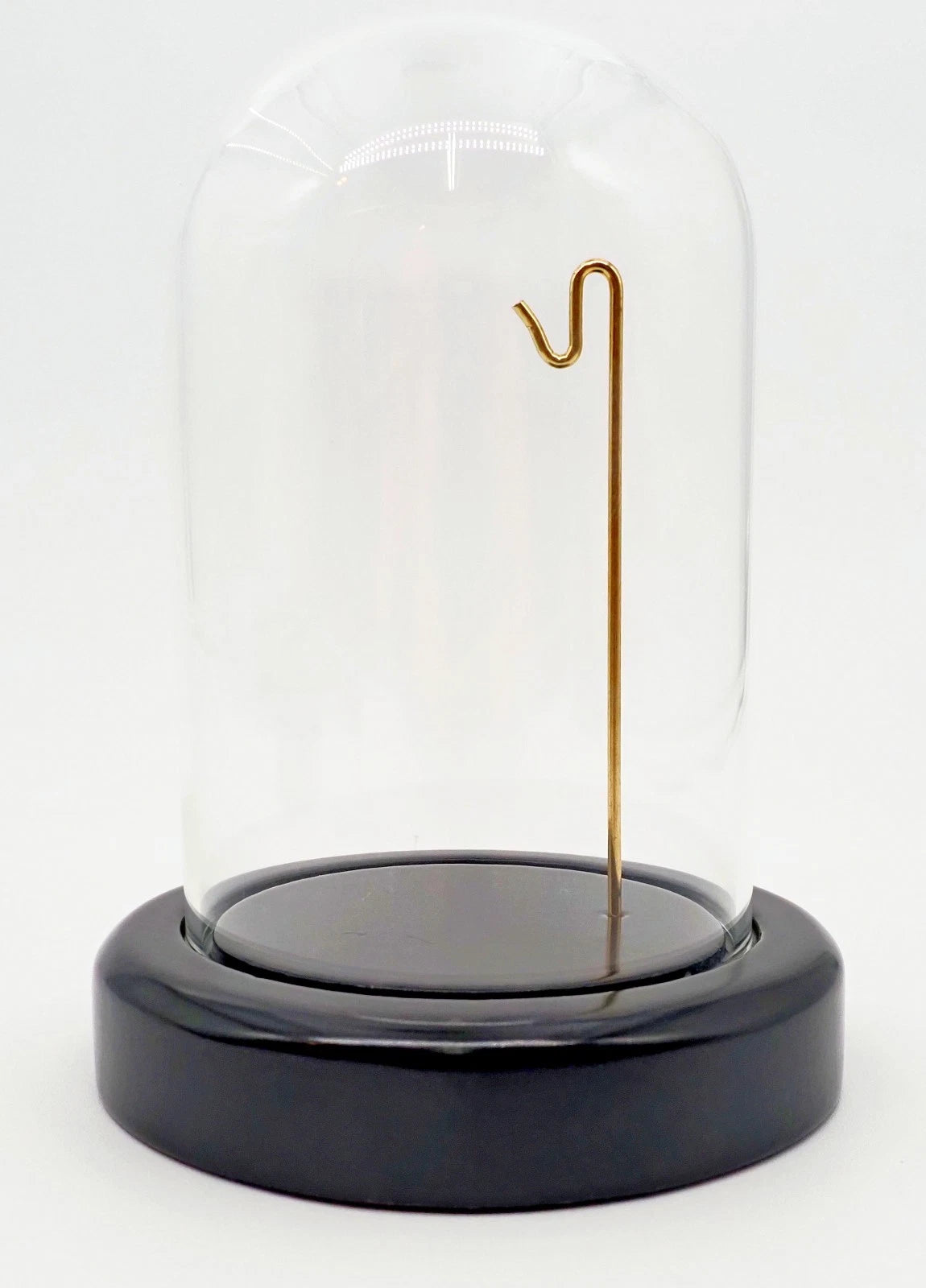Pocket Watch Display Dome -  Black Wood Base – 3" x 4"