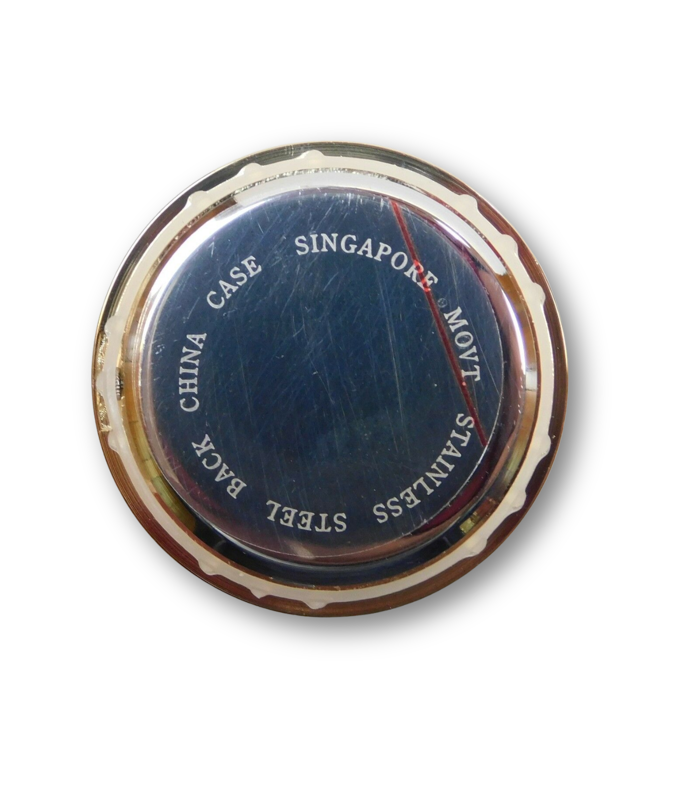 Seiko 2-inch gold quartz fit-up clock insert with white Roman dial and glass crystal (model 50GWR)
