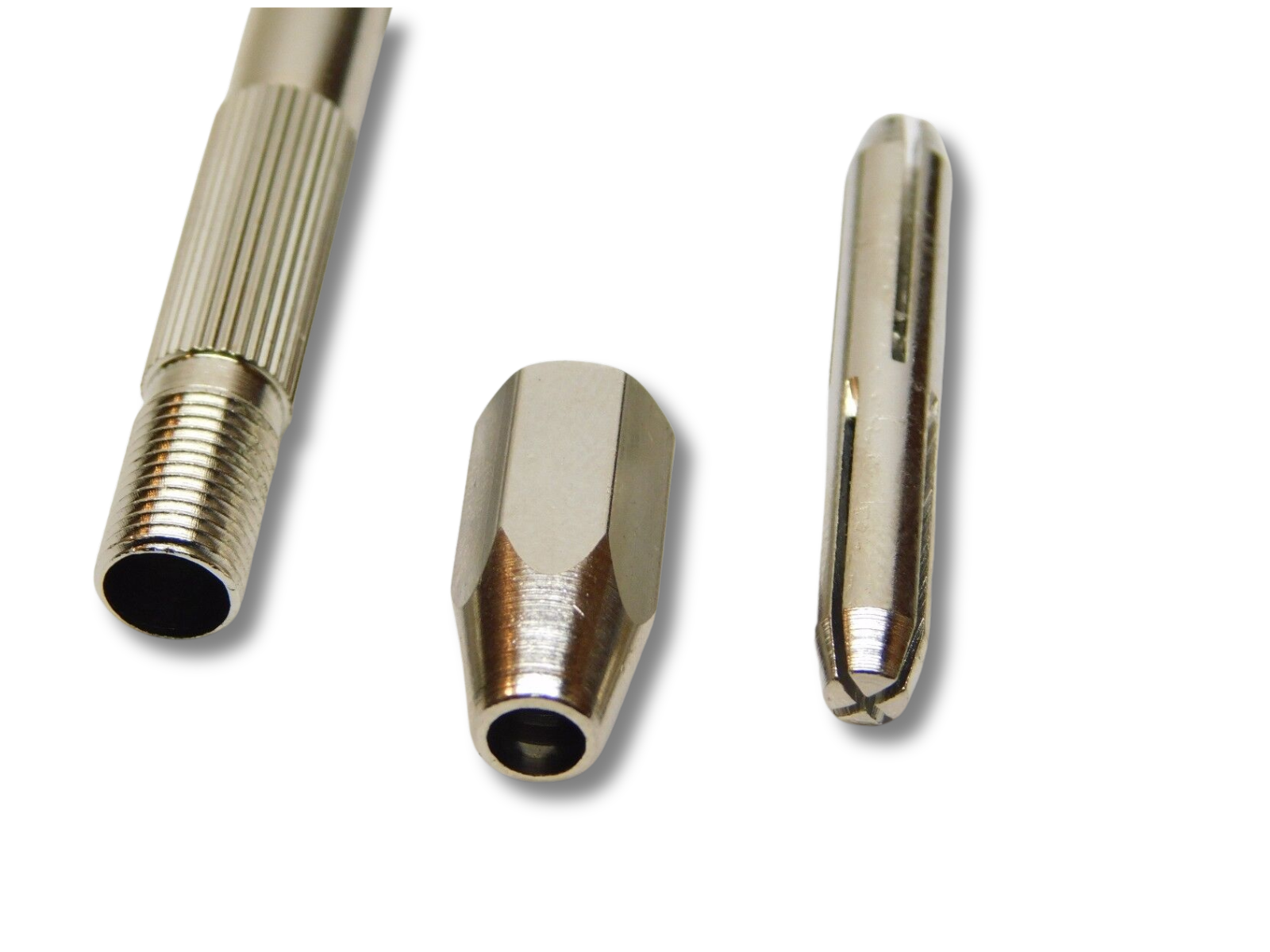 swivel-top pin vise screwdriver for watch and clock repair with nickel brass finish