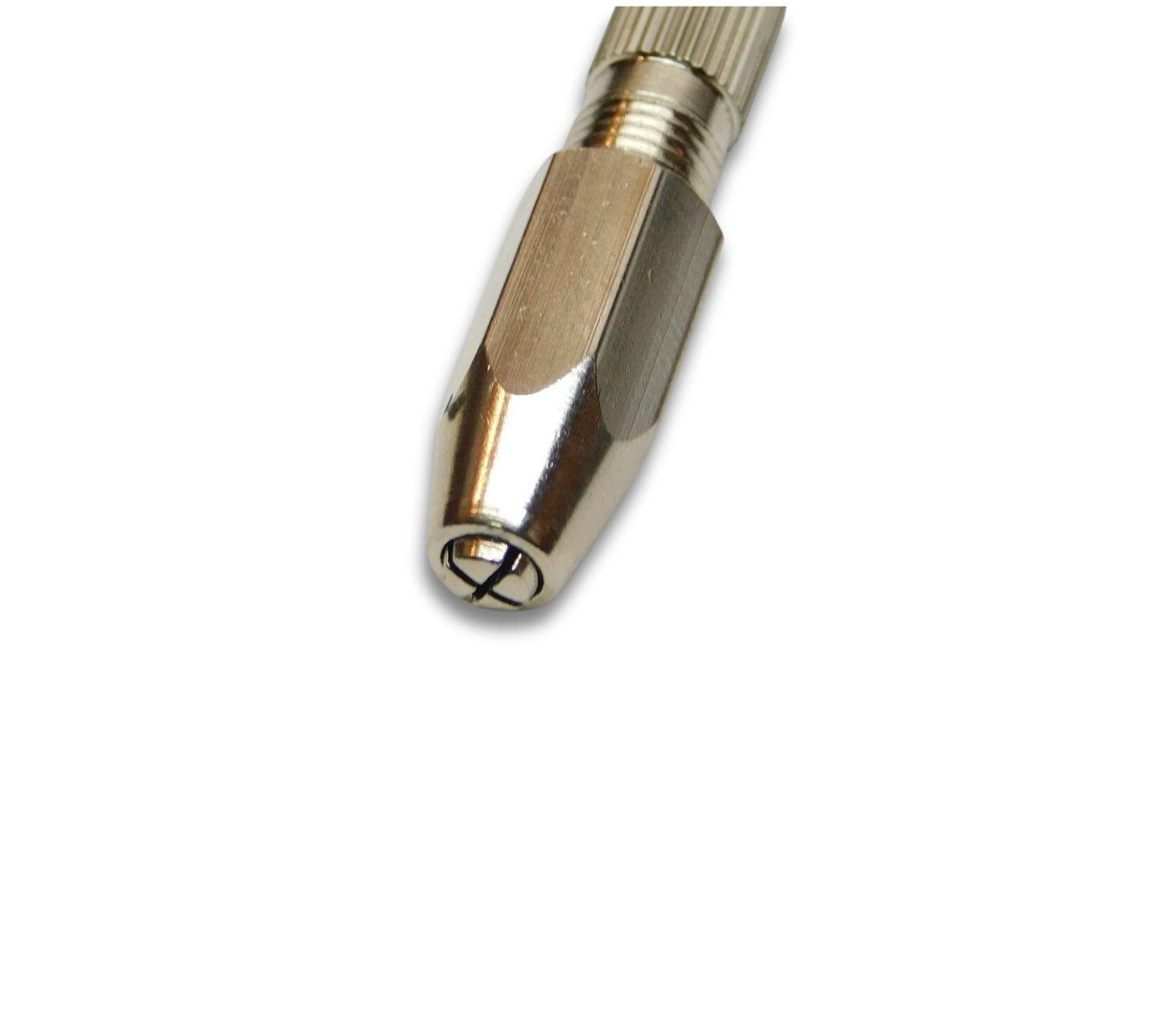 swivel-top pin vise screwdriver for watch and clock repair with nickel brass finish