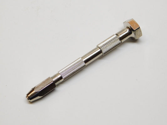 swivel-top pin vise screwdriver for watch and clock repair with nickel brass finish