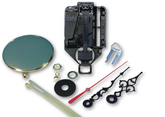 Takane mini quartz clock movement with pendulum and serpentine hands