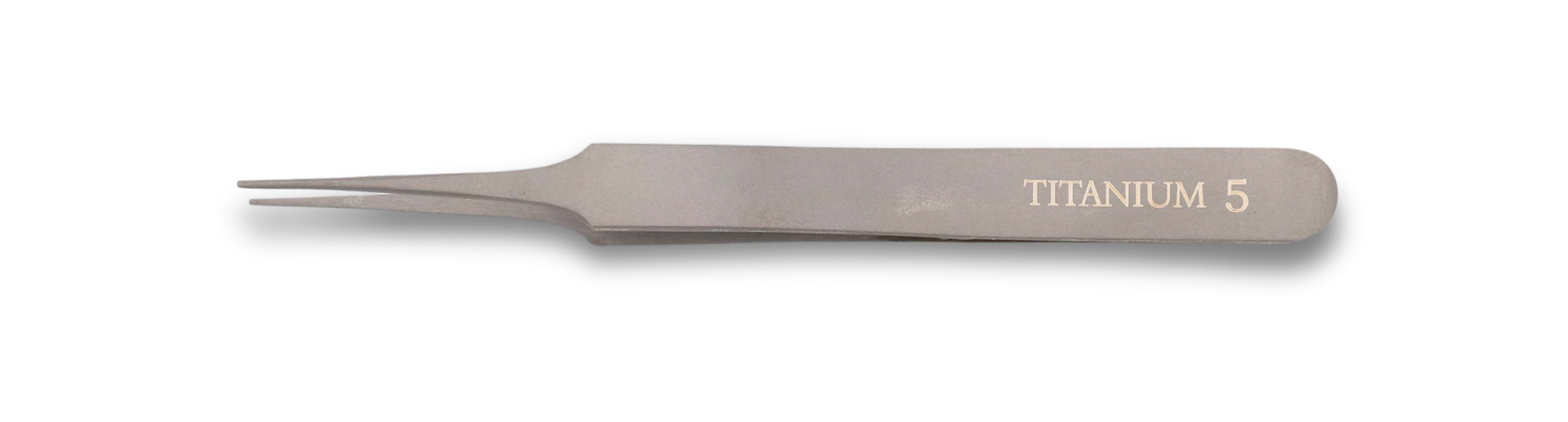 Titanium watchmaker tweezers #5 with ultra-fine non-magnetic tips for precision watch and clock repair