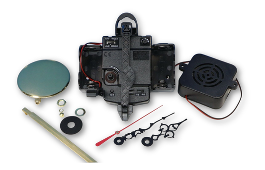 Westminster and Ave Maria quartz chime clock movement with pendulum and tubular bell speaker