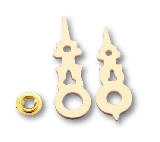 White Cuckoo Clock Hands for 60 mm (2 1/4") Dial – Fits Regula & Hubert Herr