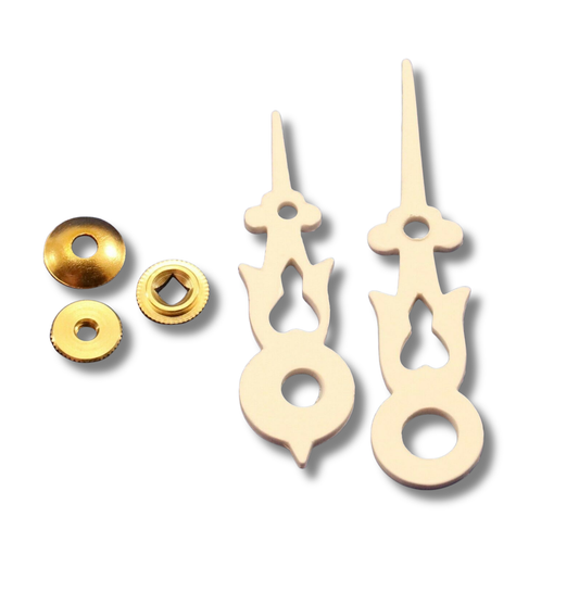 White color cuckoo clock hands for Regula movement with 90 mm dial