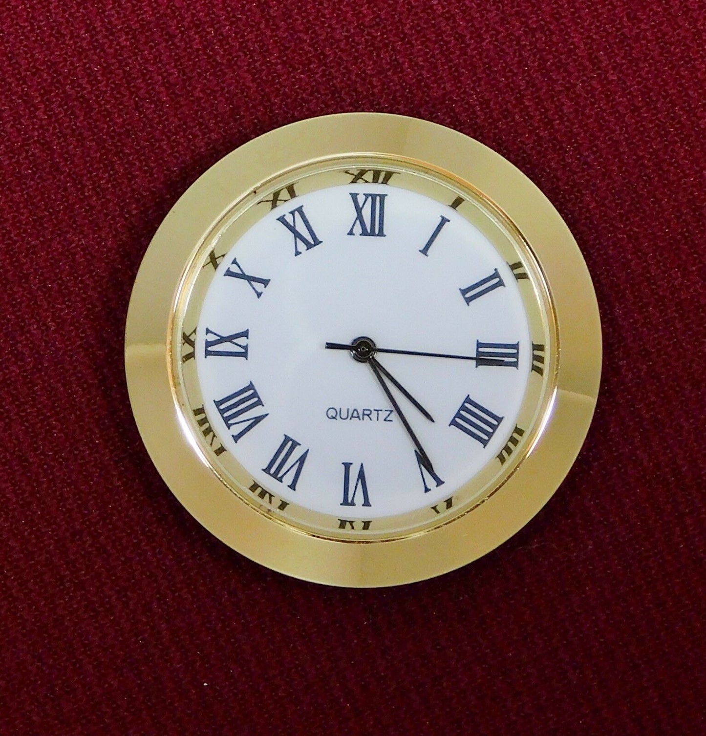 Seiko Insert Fit-Up Clock Movement Quartz 1 7/16" White Roman Dial