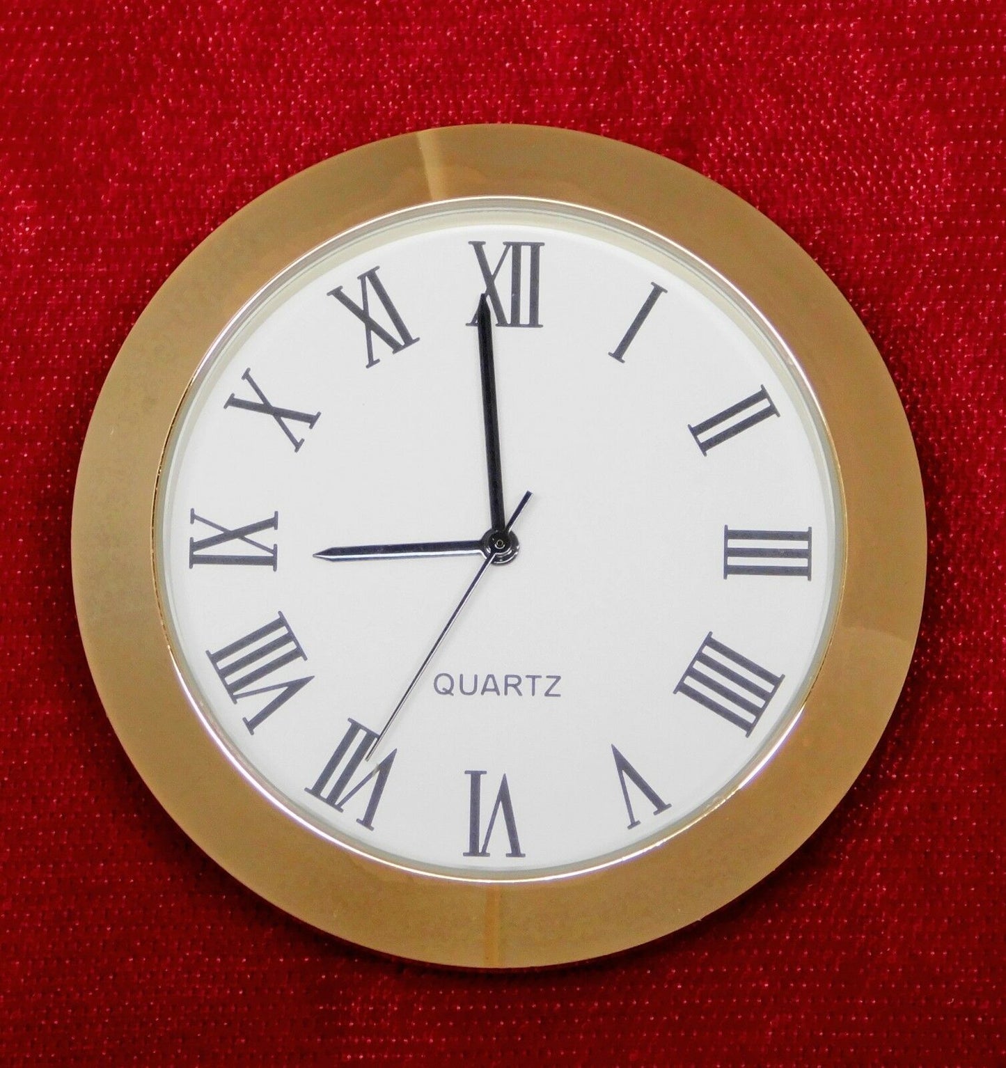 Seiko Clock Movement Quartz Fit-Up Insert Gold 2" White Roman Dial 50GWR