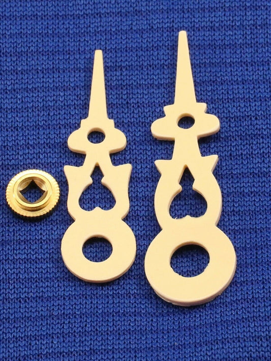 Cuckoo Clock Hands New Parts To Fit a 80 mm or 3 1/8" Diameter Dial Cream Color
