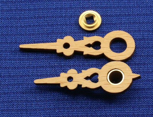 Wood Cuckoo Clock Hands For 90 mm or 3 1/2" Dial w/ Minute Bushing Regula