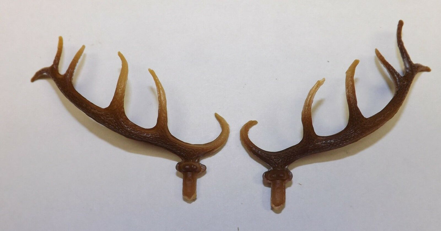 Cuckoo Clock Deer Antlers for Hunter Case Parts 4 1/2" Length Stag Set of 2