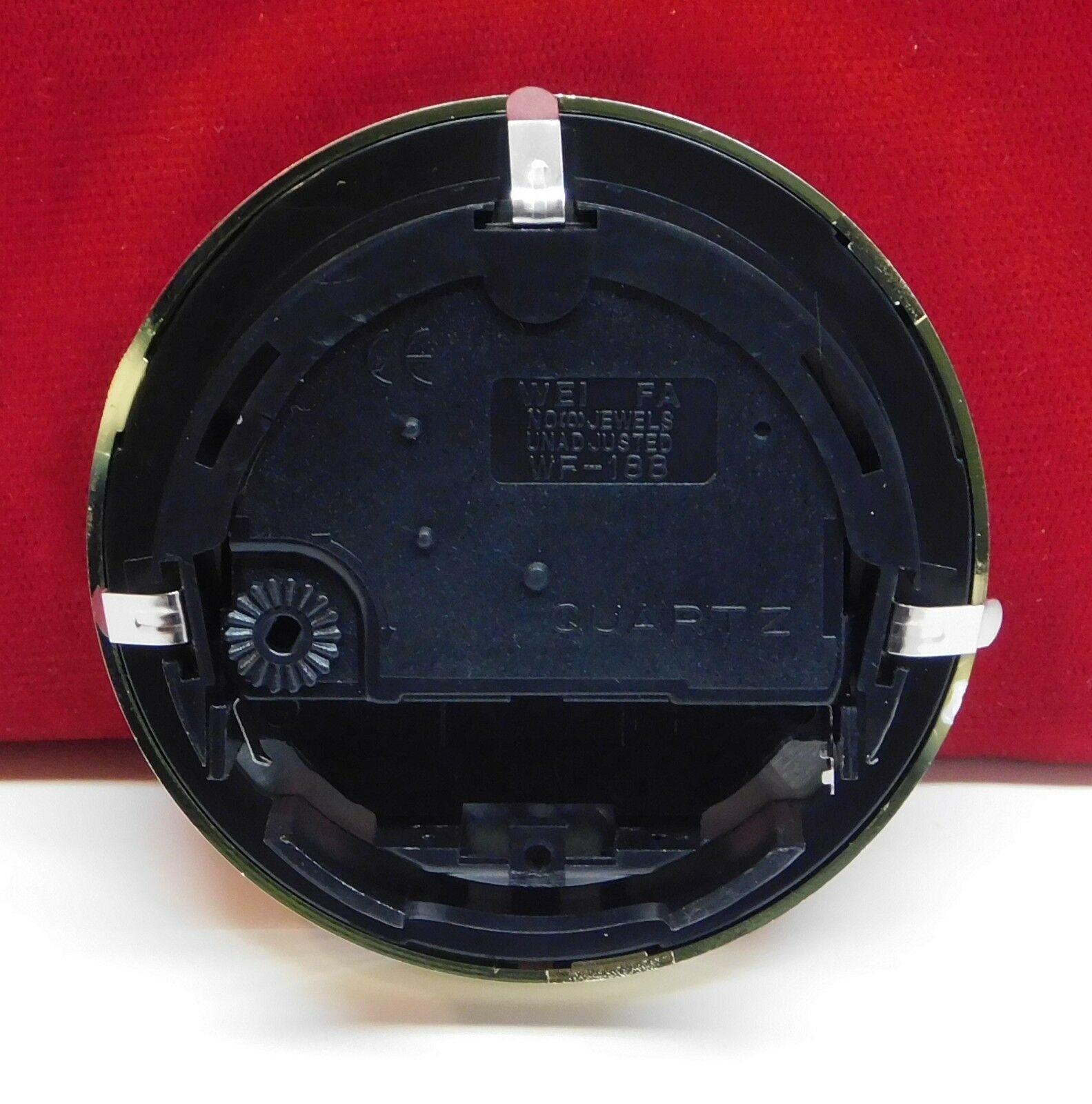 2 3/4" Quartz Clock Insert Fit Up Movement 70 mm White Roman Dial