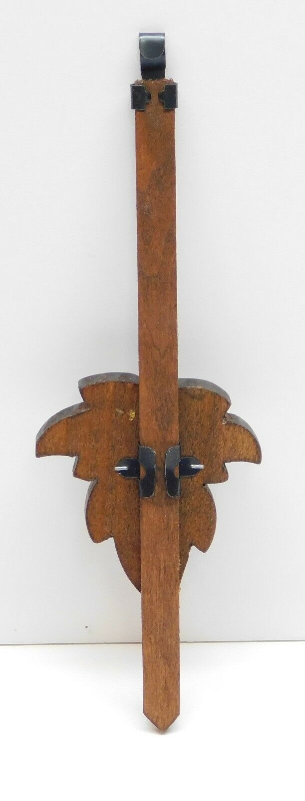 Cuckoo Clock Pendulum 2.5" Maple Leaf with Flowers Brown 7"