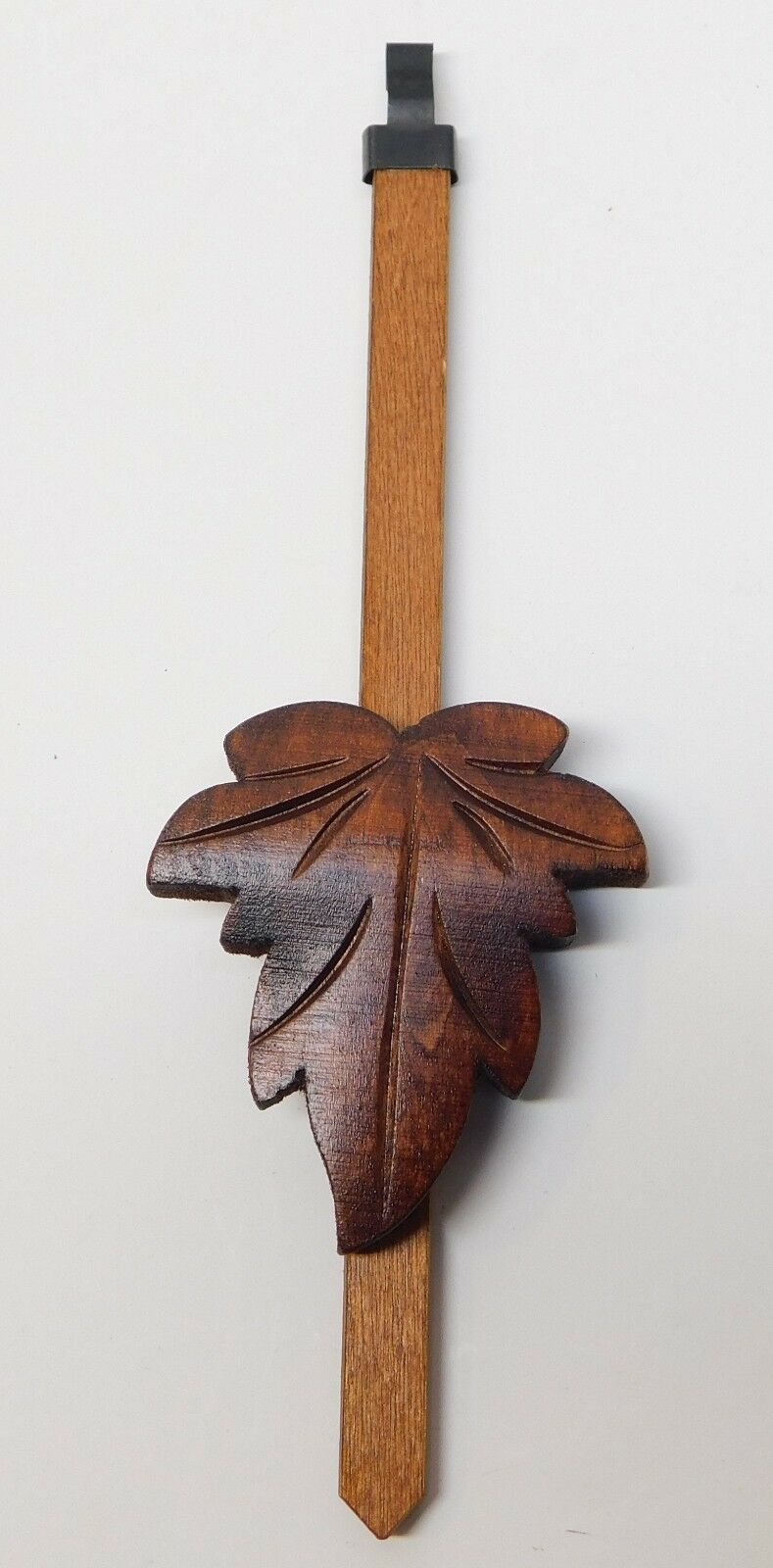 Cuckoo Clock Pendulum 3" Maple Leaf Style Brown German Made 8 1/2" Length