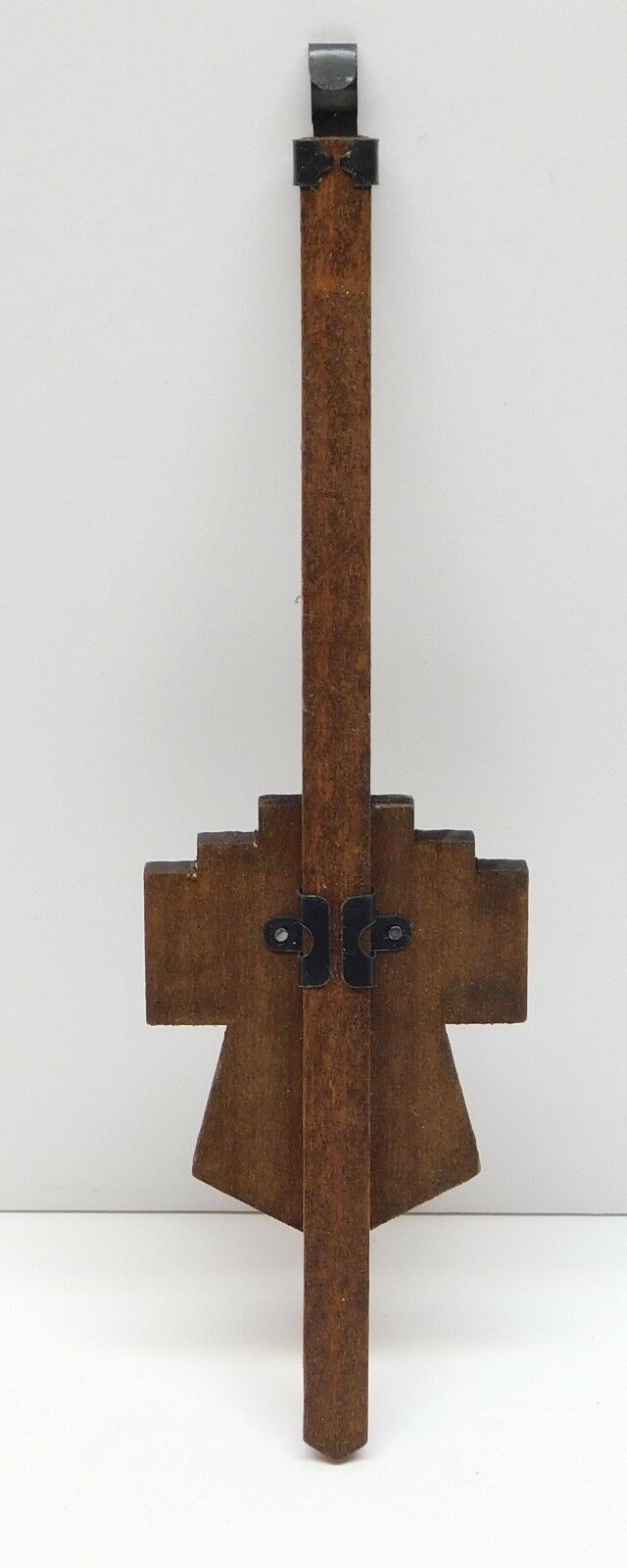 Cuckoo Clock Pendulum 2 1/4" Chalet Style Brown German Made 7 3/4" Length