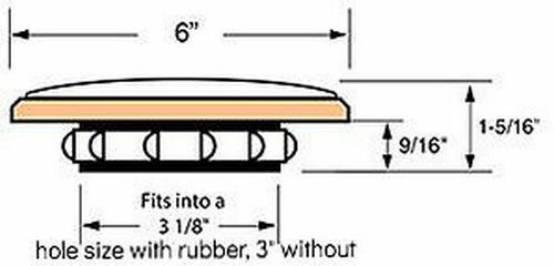 6 inch gold quartz clock insert with ivory dial and black spade hands