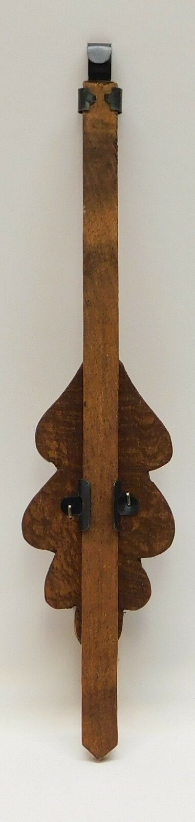 Cuckoo Clock Pendulum 1 1/2" Wide Oak Leaf Style Brown German Made 7 1/2"
