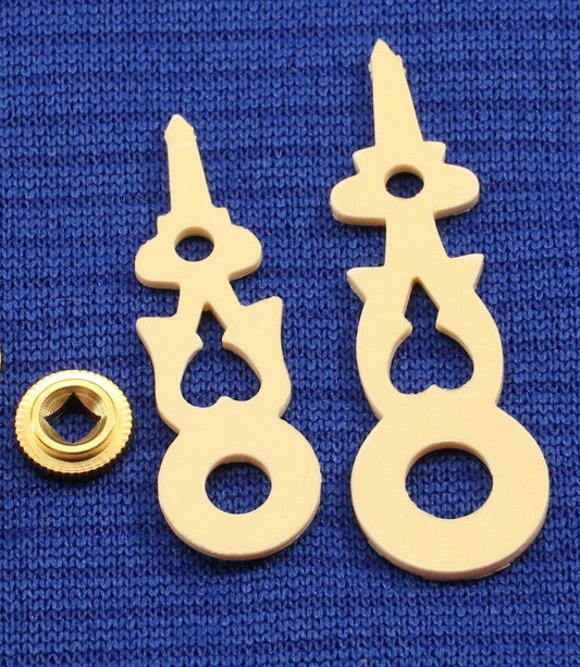 cream cuckoo clock hands for 70mm dial fits Regula and Hubert Herr movements