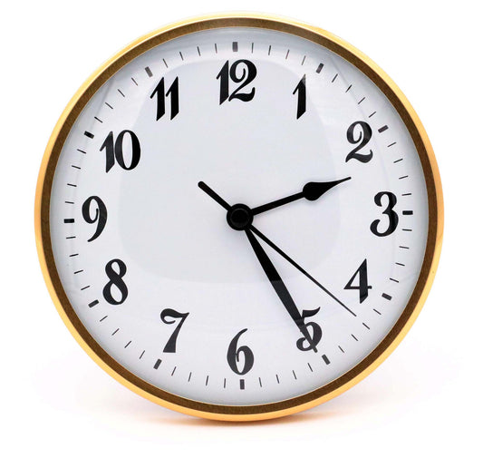 4 1/4" Quartz Insert Fit-Up Clock Movement 108 mm White Arabic Dial GWA4.25