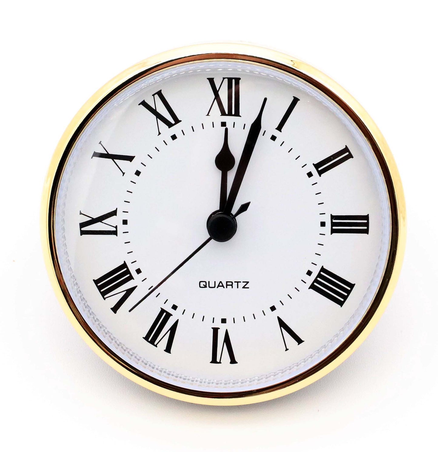 2 3/4" Quartz Insert Fit-Up Clock Movement 70 mm White Roman Dial GWR2.75