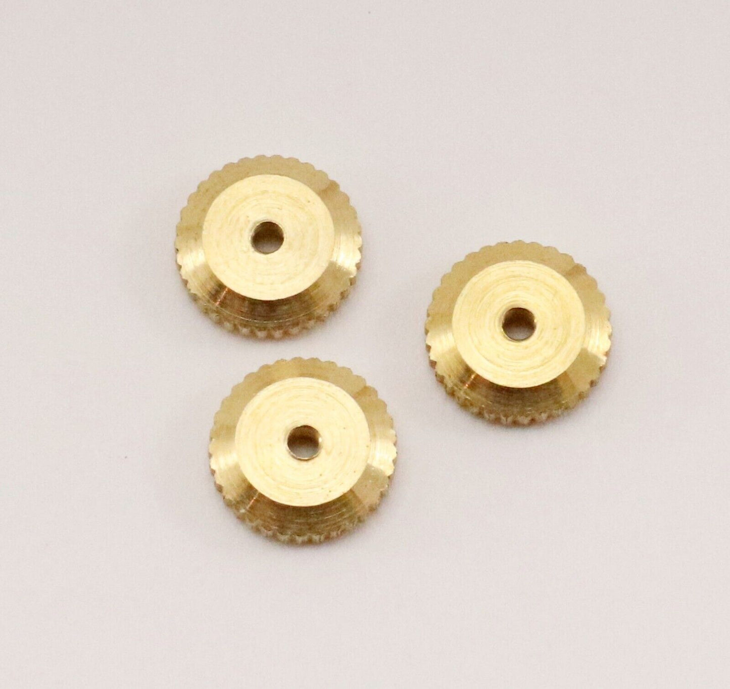 Kieninger Clock Hand Nut 10 mm 3/8" Brass 3 Pack Fits Mechanical Movement