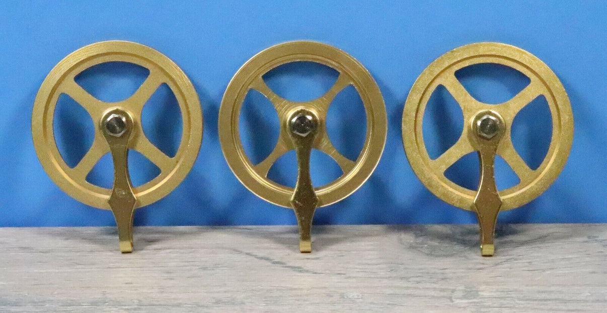 Grandfather Clock Weight Pulley Set of 3 1 3/4" Howard Miller Ridgeway Krieger Clock Parts