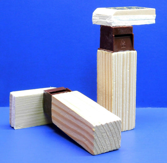 Set of 2 German-made side-opening cuckoo clock bellows, 5 3/16-inch height with 4 1/2-inch tubes, replacement parts for cuckoo clocks