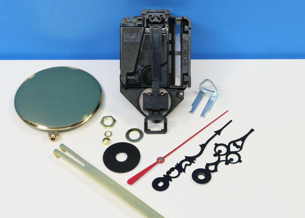 Takane Mini Quartz Clock Movement w/ Small Pendulum Serpentine Hands