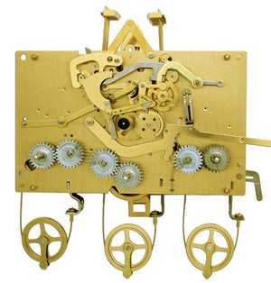 Urgos UW66020 mechanical grandfather clock movement with triple chime, German-made replacement for Howard Miller and Ridgeway clocks